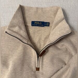 Polo by Ralph Lauren Men's Beige Zip-Up Sweater